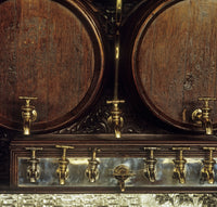 Close-Up of Wine Barrels at Crown Liquor Saloon Poster Print by The Irish Image Collection