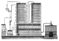 Distillation 1830 Fine Art Print - Coffey Column Still Engraving