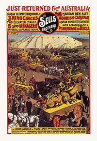 Sells Brothers Circus Parade Fine Art Print - Vintage Poster