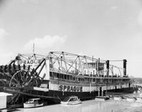 Paddleboat in a River Fine Art Print - Sprague