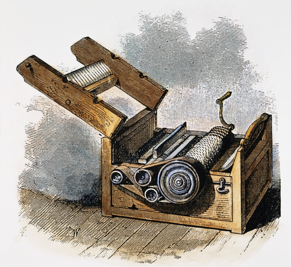 Cotton Gin Wood Engraving Print by Granger Collection