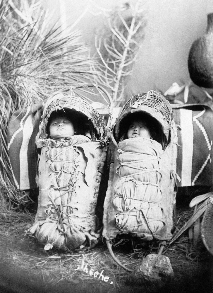 Cradleboards Fine Art Print - Native American Babies in 1916