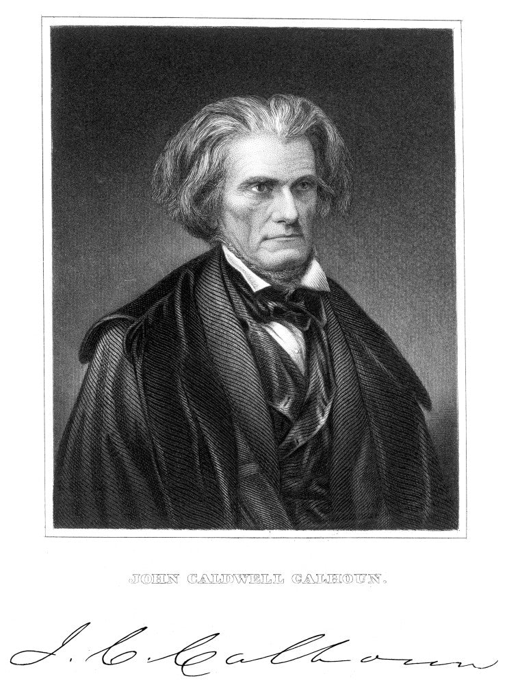 John C. Calhoun Steel Engraving Fine Art Print - 19th Century