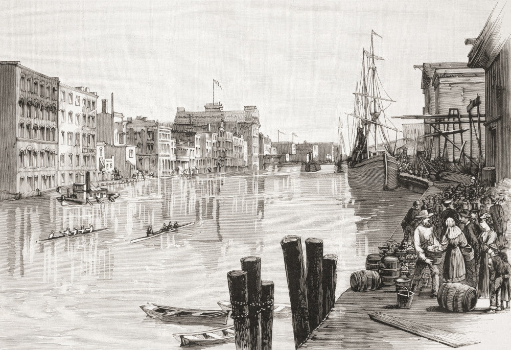 19th Century View of Milwaukee's Third Ward District Art Print by Ken Welsh