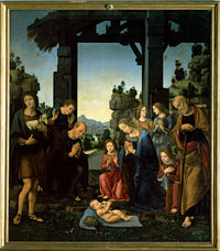 Lorenzo Di Credi The Adoration Of Christ Fine Art Print