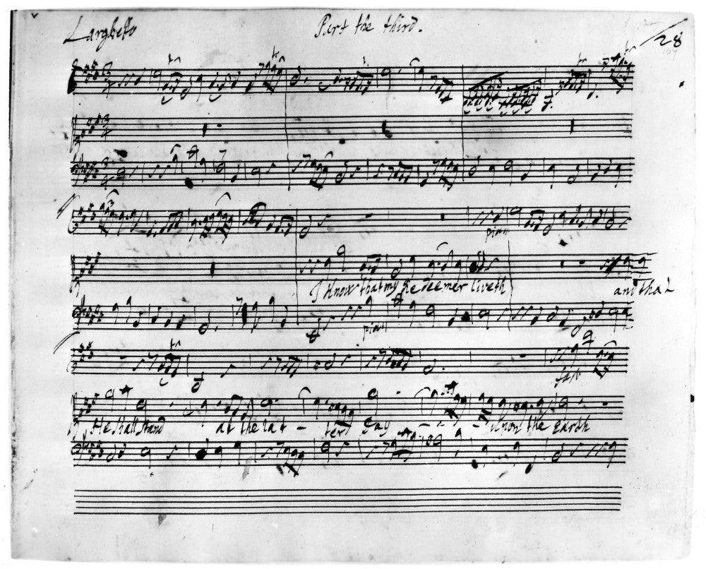 Handel's 'I Know That My Redeemer Liveth' Music Sheet Fine Art Print