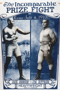 Johnson vs. Jeffries 1910 Boxing Championship Poster Print