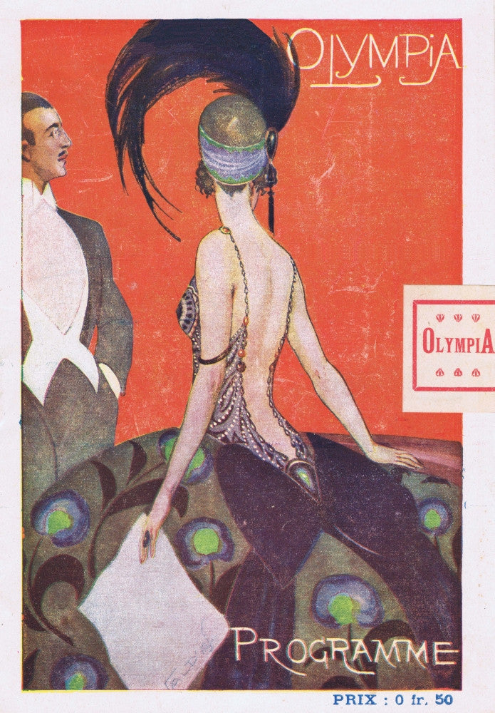Programme Cover for Olympia Music Hall, Paris 1921 Fine Art Print by Mary Evans