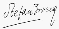 Stefan Zweig Autograph Signature Fine Art Print by Granger Collection
