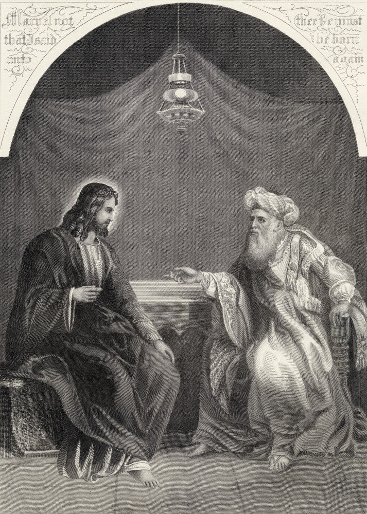 Christ and Nicodemus Fine Art Print by Ken Welsh | Posterazzi