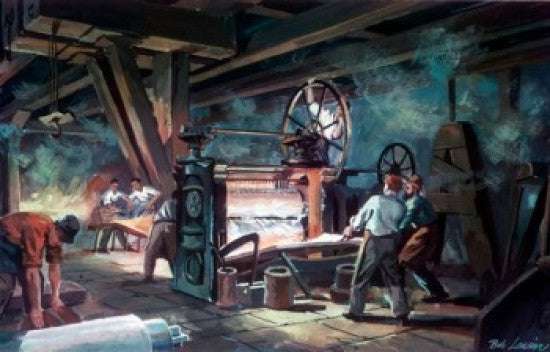 First Sheet Iron Rolling Mill Fine Art Print by Robert Lavin