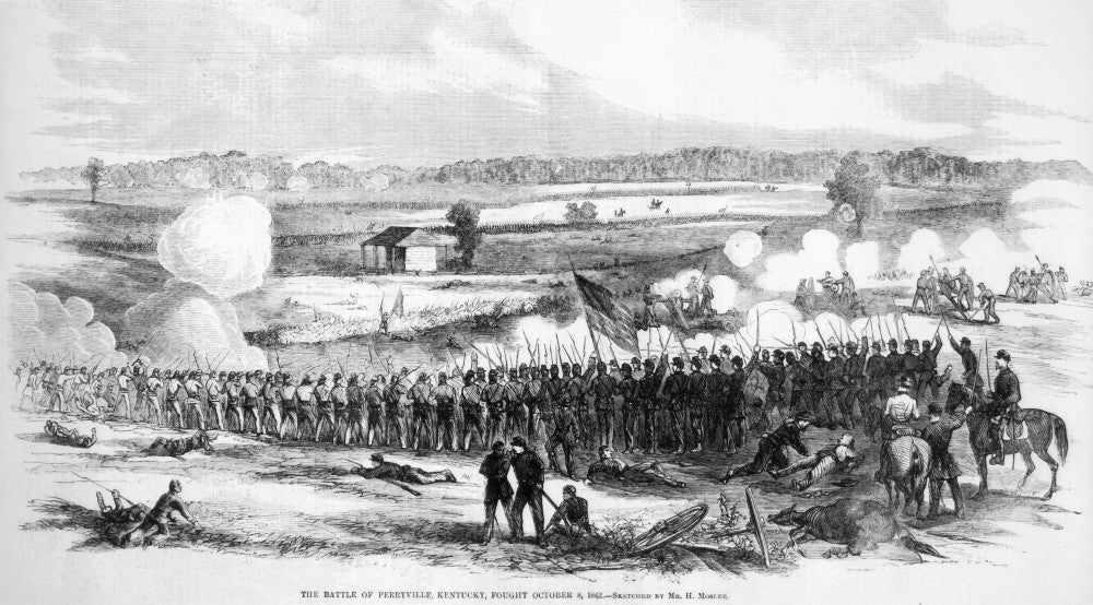 Civil War Battle of Perryville Engraving Poster Print by Granger Collection
