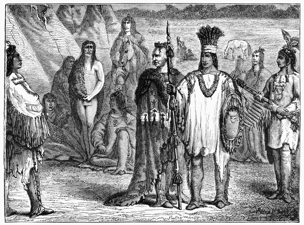 Creek Indians 19th Century Fine Art Print - Line Engraving by Granger Collection