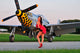 1940s Pin-Up Girl with P-51 Mustang Fine Art Print by Christian Kieffer