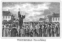 George Whitefield Preaching in the American Colonies Fine Art Print - 1832 Engraving