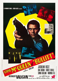 Bullitt Movie Poster Art - Steve McQueen Fine Art Print