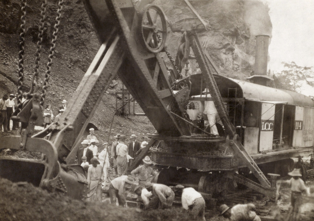 Theodore Roosevelt at Panama Canal Construction Site Fine Art Print, C1906
