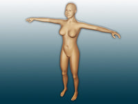 Conceptual Female Body Art Print - Extended Arms