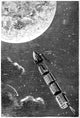 Jules Verne Earth to Moon 1865 Engraving Fine Art Print by Granger Collection