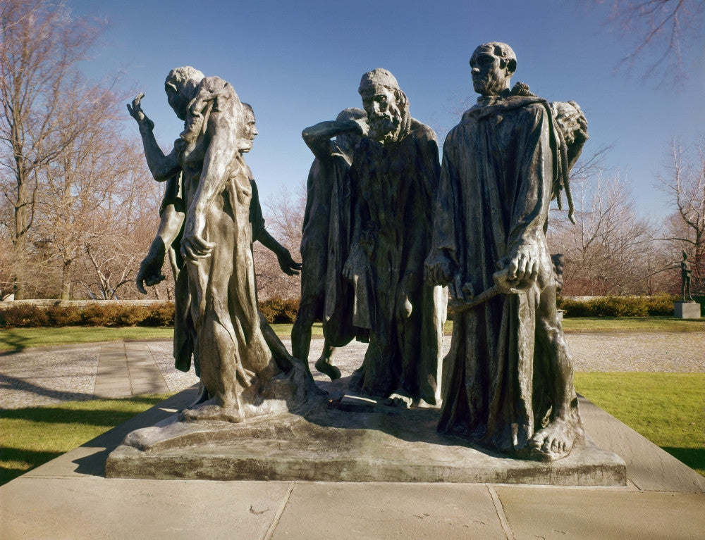 Rodin's The Burghers of Calais Bronze Sculpture Poster Print