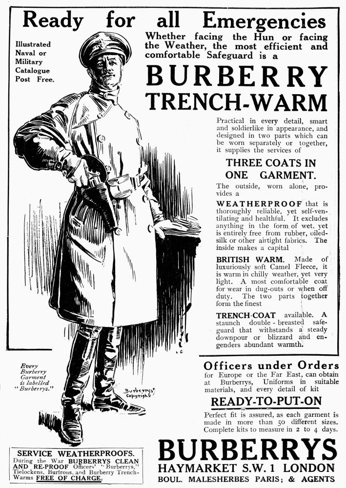 Trench Coat Advertisement Poster Print from 1917 by Granger Collection