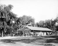 Florida East Coast Railway Station Photograph - C1904 Fine Art Print
