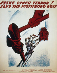 Scottsboro Boys 1934 International Labor Defense Poster by Hugo Gellert