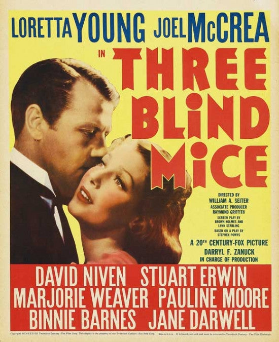 Three Blind Mice Movie Poster (11x17) | Pop Culture Graphics