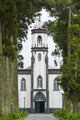 Sete Cidades Town Church Fine Art Print by Walter Bibikow