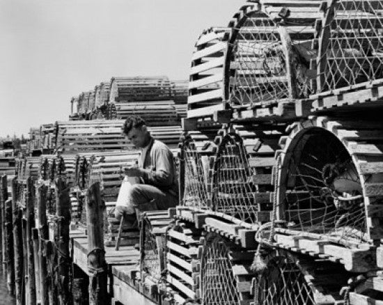 Lobster Traps on McKinley Dock Fine Art Print