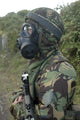 British Soldier in NBC Protection Gear Fine Art Print