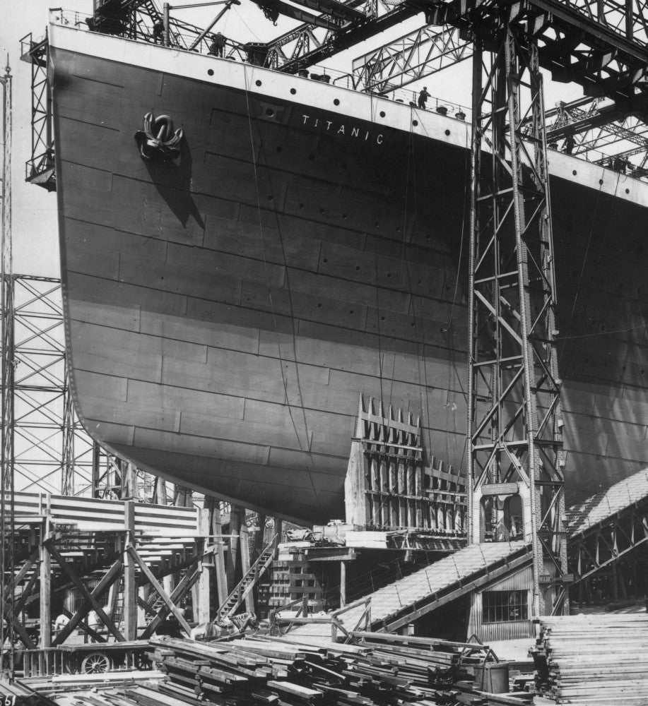Titanic Launch from Belfast Fine Art Print by Science Source