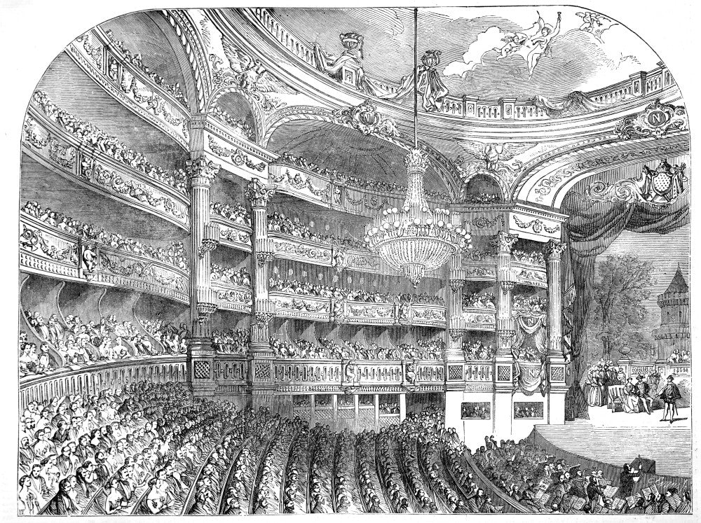 The Grand Opera House in Paris Etching by John Short - 1854