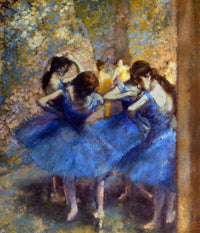 Degas Blue Dancers Fine Art Print by Edgar Degas