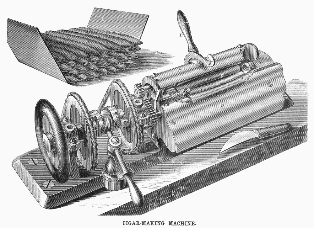 Cigar-Making Machine 1870 Fine Art Print by Granger Collection