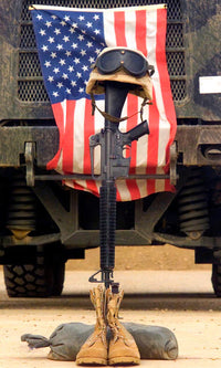Tribute to a Fallen Soldier Fine Art Print - M16-A2 Rifle & Boots