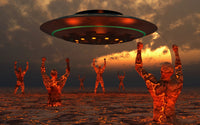 Men Born of Molten Lava UFO Fine Art Print - StockTrek Images