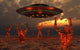 Men Born of Molten Lava UFO Fine Art Print - StockTrek Images