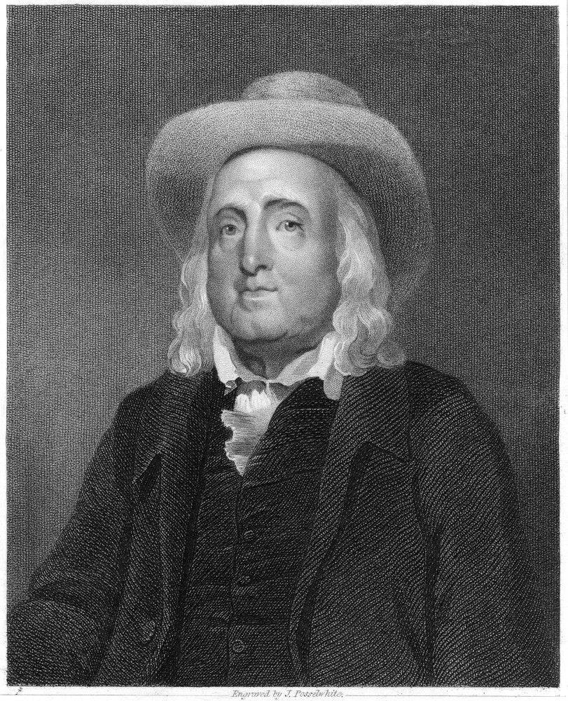 Jeremy Bentham Line and Stipple Engraving Fine Art Print (1837)