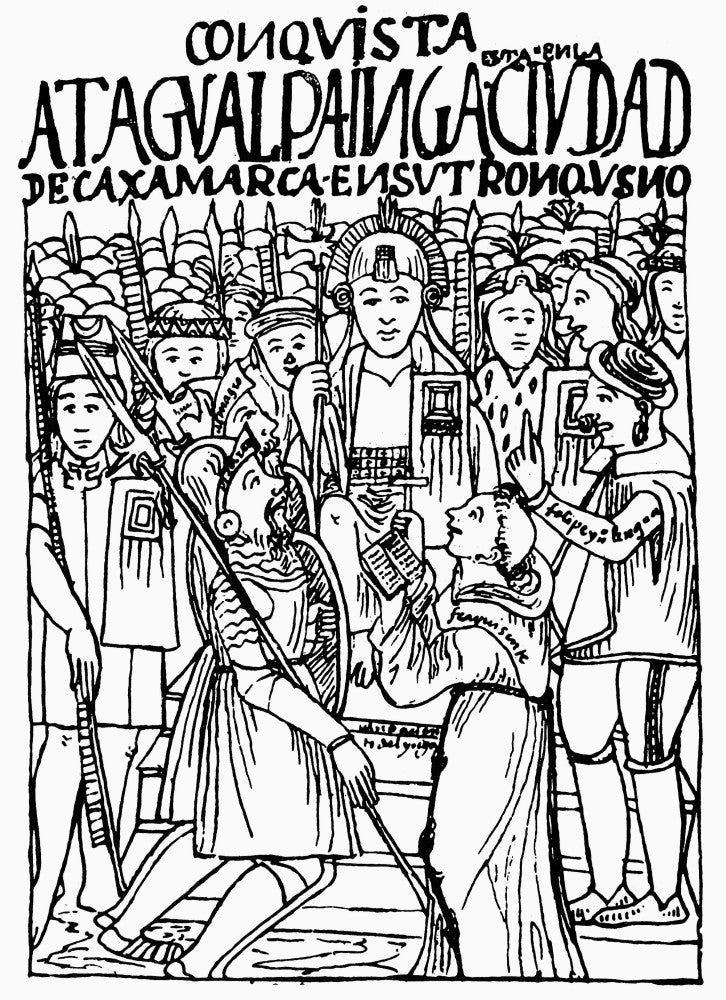 Peru: The Historic Meeting of Pizarro and Atahualpa Fine Art Print