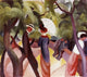 Promenade Fine Art Print by August Macke - 1913 Oil on Canvas