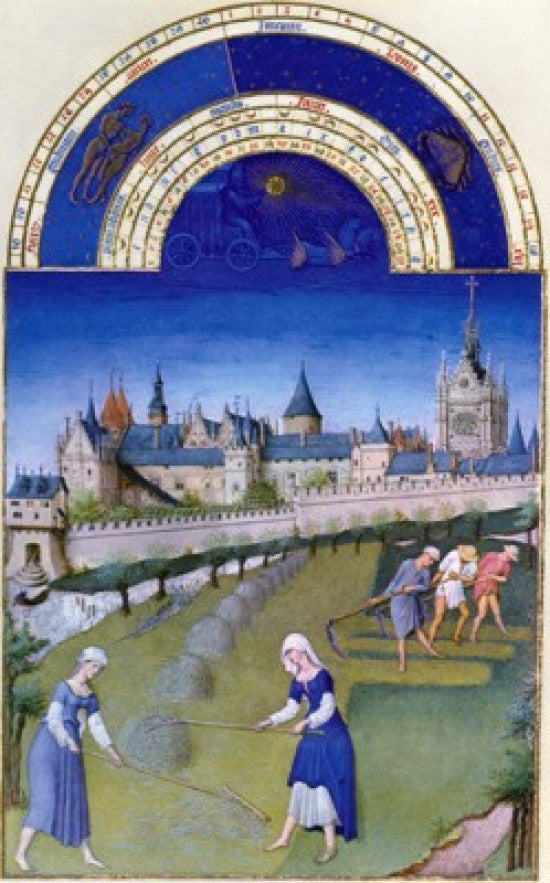 Harvest Time Fine Art Print by Limbourg Brothers - 15th Century