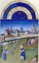 Harvest Time Fine Art Print by Limbourg Brothers - 15th Century