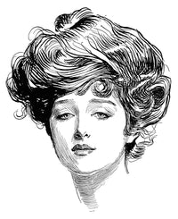 Gibson Girl Fine Art Print - Ink Drawing by Charles Dana Gibson