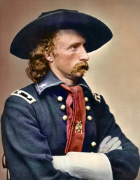 Civil War General George Armstrong Custer Portrait Print by Stocktrek Images