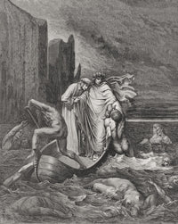 Engraving of Dante's Inferno by Gustave Doré - Fine Art Print