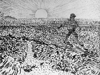 Van Gogh's 'Le Semeur' Ink Drawing Fine Art Print | Posterazzi