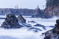 Winter Storm Watching Poster Print - Cape Arago Lighthouse by Stuart Westmorland