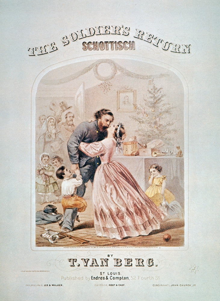 The Soldier's Return Schottisch Civil War Sheet Music Lithograph