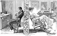 Gibson: The Party Wall Fine Art Print by Charles Dana Gibson